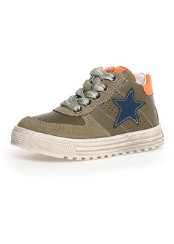 Naturino Skórzane sneakersy &quot;Hess&quot; w kolorze khaki ze sklepu Limango Polska w kategorii Buty sportowe dziecięce - zdjęcie 179383628