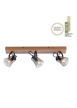 Just Light Lampa sufitowa &quot;Green Langström&quot; w kolorze jasnobrązowym - 56 x 21 x 18 cm ze sklepu Limango Polska w kategorii Lampy sufitowe - zdjęcie 179383919