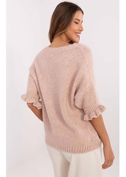 Sweter damski blady róż MI-SW-2913.99, Kolor blady róż, Rozmiar uniwersalny, ITALY MODA ze sklepu Primodo w kategorii Swetry damskie - zdjęcie 179387995