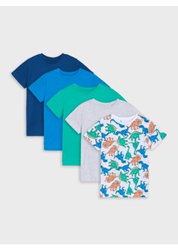 Sinsay - Bawełniane koszulki 5 pack - granatowy ze sklepu Sinsay w kategorii T-shirty chłopięce - zdjęcie 179394657