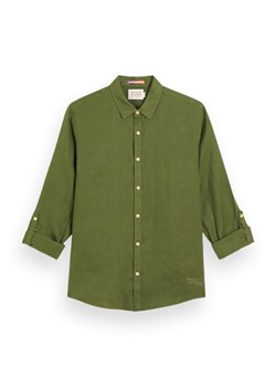 Scotch &amp; Soda Lniana koszula - Regular fit - w kolorze khaki ze sklepu Limango Polska w kategorii Koszule męskie - zdjęcie 179397646