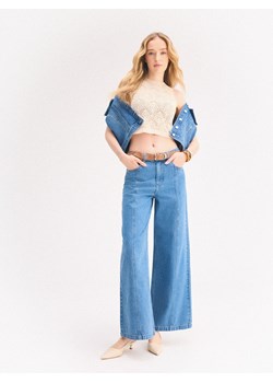 Mohito - Jeansy wide leg - niebieski ze sklepu Mohito w kategorii Jeansy damskie - zdjęcie 179401039