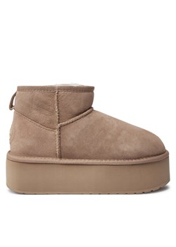 Śniegowce EMU Australia Stinger Micro Flatform W13082 Beżowy ze sklepu eobuwie.pl w kategorii Śniegowce damskie - zdjęcie 179405926