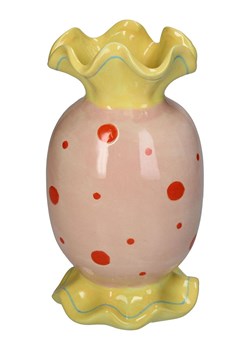 Kersten Wazon &quot;Candy&quot; w kolorze jasnoróżowo-żółtym - 12 x 23 x 11 cm ze sklepu Limango Polska w kategorii Wazony - zdjęcie 179407095