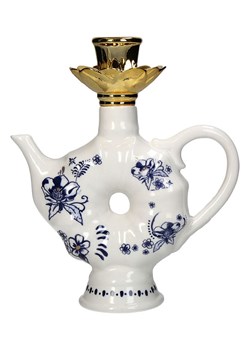 Kersten Świecznik &quot;Teapot&quot; w kolorze biało-granatowym - 16 x 19 x 7 cm ze sklepu Limango Polska w kategorii Świeczniki - zdjęcie 179407096