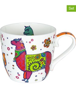 Könitz Kubki jumbo (2 szt.) w kolorze białym ze wzorem - 425 ml ze sklepu Limango Polska w kategorii Dzbanki i zaparzacze - zdjęcie 179407776