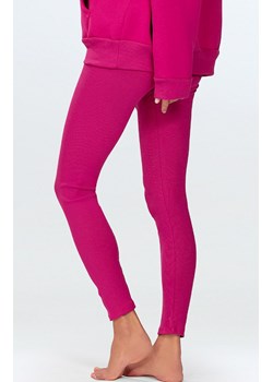 Legginsy prążkowane damskie fuksja Oseye, Kolor fuksja, Rozmiar L, DKaren ze sklepu Primodo w kategorii Spodnie damskie - zdjęcie 179410158