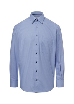 Eterna Comfort Fit Męska koszula biznesowa - non-iron Mężczyźni Comfort Fit Bawełna niebieski w kratkę ze sklepu vangraaf w kategorii Koszule męskie - zdjęcie 179416339