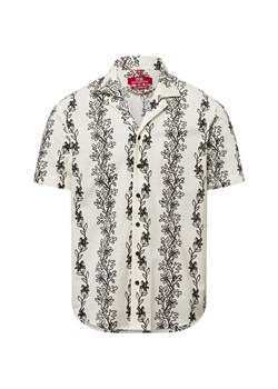 Finshley & Harding London Męska koszula casual Mężczyźni Comfort Fit Bawełna écru wzorzysty ze sklepu vangraaf w kategorii Koszule męskie - zdjęcie 179429789