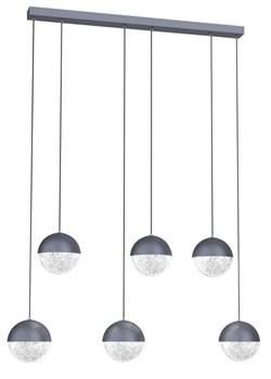 Nieregularna szara lampa ledowa E1-F65 ze sklepu Edinos.pl w kategorii Lampy wiszące - zdjęcie 179430797