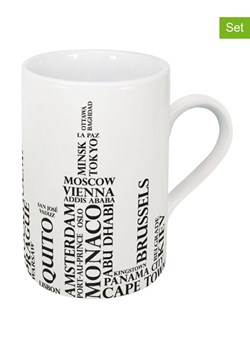 Könitz Kubki (2 szt.) &quot;Metropolen&quot; w kolorze biało-czarnym do kawy - 310 ml ze sklepu Limango Polska w kategorii Kubki - zdjęcie 179431165