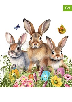 ppd Serwetki (40 szt.) &quot;Easter Hello&quot; w kolorze biało-jasnobrązowym ze sklepu Limango Polska w kategorii Akcesoria kuchenne - zdjęcie 179431348