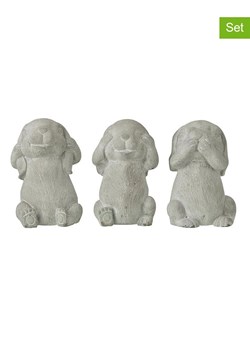 J Line Figurki dekoracyjne (3 szt.) w kolorze szarym - wys. 20 x Ø 13,5 cm ze sklepu Limango Polska w kategorii Dekoracje - zdjęcie 179431376