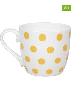 Könitz Kubki jumbo (2 szt.) &quot;Dots&quot; w kolorze biało-żółtym - 425 ml ze sklepu Limango Polska w kategorii Kubki - zdjęcie 179431576