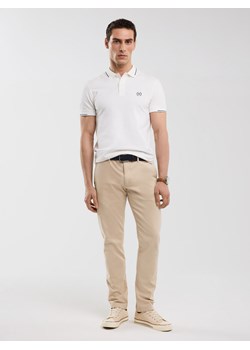 Koszulka męska polo biała Polian 100 ze sklepu Big Star w kategorii T-shirty męskie - zdjęcie 179433526