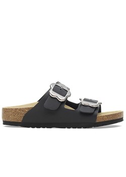 Klapki Birkenstock Arizona Flower Buckle 1029844 - czarne ze sklepu streetstyle24.pl w kategorii Klapki damskie - zdjęcie 179437208