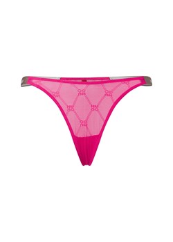 HUGO Stringi - Sporty Lace Kobiety wyrazisty róż jednolity ze sklepu vangraaf w kategorii Majtki damskie - zdjęcie 179439089