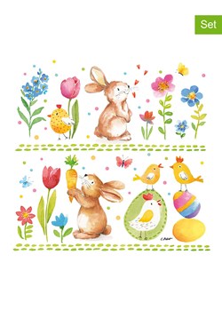 ppd Serwetki (40 szt.) &quot;Rabbits at work&quot; w kolorze białym ze wzorem ze sklepu Limango Polska w kategorii Akcesoria kuchenne - zdjęcie 179442919