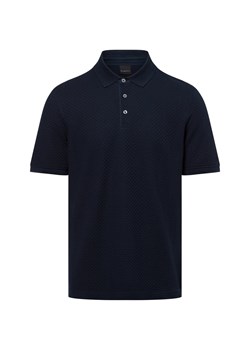 Bugatti Męska koszulka polo Mężczyźni Bawełna granatowy wypukły wzór tkaniny ze sklepu vangraaf w kategorii T-shirty męskie - zdjęcie 179460216
