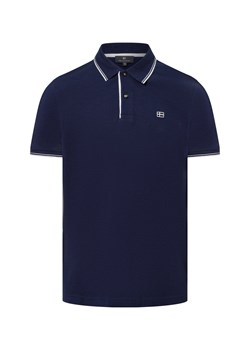 Nils Sundström Męska koszulka polo Mężczyźni Bawełna granatowy jednolity ze sklepu vangraaf w kategorii T-shirty męskie - zdjęcie 179460228