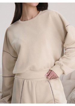 Sinsay - Bluza z ażurowymi detalami - kremowy ze sklepu Sinsay w kategorii Bluzy damskie - zdjęcie 179465608