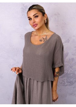 SUKIENKA MIDI Z AŻUROWĄ GÓRĄ- FANGO ze sklepu olika.com.pl w kategorii Sukienki - zdjęcie 179466436