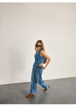 Mohito - Jeansy wide leg - niebieski ze sklepu Mohito w kategorii Jeansy damskie - zdjęcie 179470199