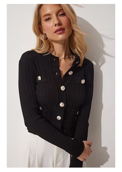 Happiness Istanbul Kardigan w kolorze czarnym ze sklepu Limango Polska w kategorii Swetry damskie - zdjęcie 179471219