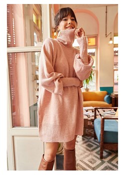 Olalook Sukienka dzianinowa w kolorze jasnoróżowym ze sklepu Limango Polska w kategorii Sukienki - zdjęcie 179471498