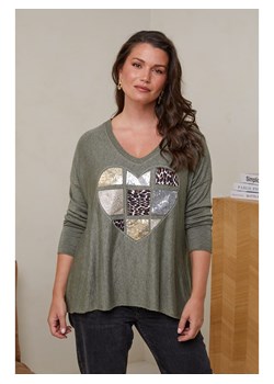 Curvy Lady Sweter w kolorze khaki ze sklepu Limango Polska w kategorii Swetry damskie - zdjęcie 179471715