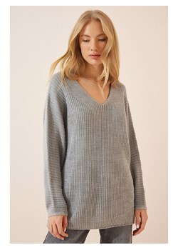 Happiness Istanbul Sweter w kolorze szarym ze sklepu Limango Polska w kategorii Swetry damskie - zdjęcie 179471948
