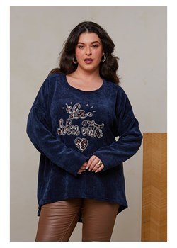 Curvy Lady Sweter w kolorze granatowym ze sklepu Limango Polska w kategorii Swetry damskie - zdjęcie 179472038