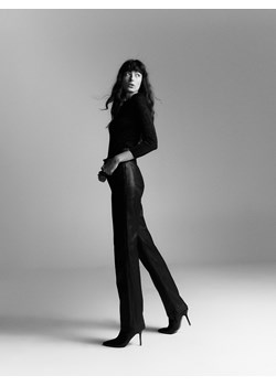 Reserved - Skórzane spodnie - czarny - id: 5299X-99X - marki Reserved - 179475097 Reserved - Skórzane spodnie - czarny ze sklepu Reserved w kategorii Spodnie damskie - zdjęcie 179475097