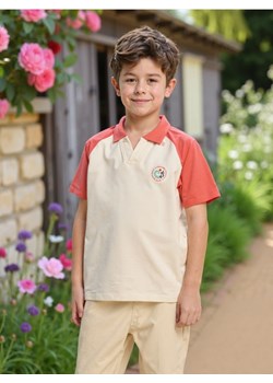 Sinsay - Koszulka z nadrukiem na plecach - kremowy ze sklepu Sinsay w kategorii T-shirty chłopięce - zdjęcie 179477055