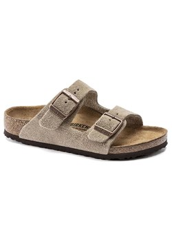 Birkenstock Skórzane klapki &quot;Arizona&quot; w kolorze szarobrązowym ze sklepu Limango Polska w kategorii Klapki dziecięce - zdjęcie 179479939