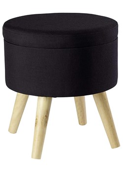 Echtwerk Hocker &quot;Max&quot; w kolorze czarnym ze schowkiem - wys. 36 x Ø 32,5 cm ze sklepu Limango Polska w kategorii Pufy i siedziska - zdjęcie 179480588