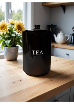 Sinsay - Pojemnik do przechowywania z napisem "Tea" - czarny ze sklepu Sinsay w kategorii Pojemniki kuchenne - zdjęcie 179484569