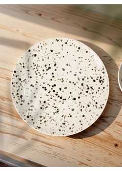 Sinsay - Porcelanowy nakrapiany talerz - czarny ze sklepu Sinsay w kategorii Talerze - zdjęcie 179484775