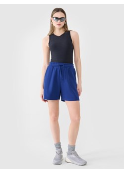 Damskie spodenki dresowe 4F 4FWSS25TSHOF529 - granatowe ze sklepu Sportstylestory.com w kategorii Szorty - zdjęcie 179485187