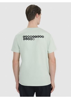 Męski t-shirt basic 4F FWSS25TTSHM2239 - zielony ze sklepu Sportstylestory.com w kategorii T-shirty męskie - zdjęcie 179485468