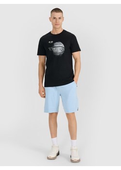 Męski t-shirt z nadrukiem 4F 4FRSS25TTSHM3093 - czarny ze sklepu Sportstylestory.com w kategorii T-shirty męskie - zdjęcie 179485669