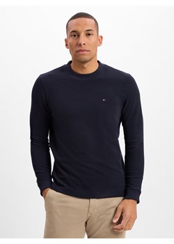 Tommy Hilfiger Męska koszula z długim rękawem Mężczyźni granatowy wypukły wzór tkaniny - id: 730896-0001-09920 - marki Tommy Hilfiger - 179489725 Tommy Hilfiger Męska koszula z długim rękawem Mężczyźni granatowy wypukły wzór tkaniny ze sklepu vangraaf w kategorii T-shirty męskie - zdjęcie 179489725