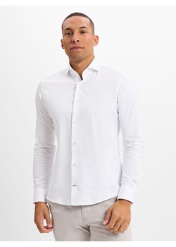 JOOP! Koszula męska - Pares Mężczyźni Slim Fit Bawełna biały jednolity ze sklepu vangraaf w kategorii Koszule męskie - zdjęcie 179489747