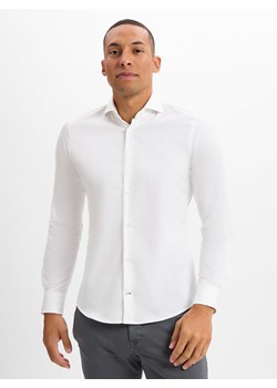 JOOP! Męska koszula biznesowa - Pares Mężczyźni Slim Fit Bawełna biały jednolity ze sklepu vangraaf w kategorii Koszule męskie - zdjęcie 179489749