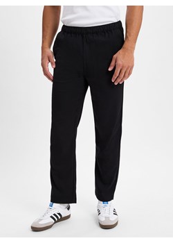 PEGADOR Męskie spodnie materiałowe - Karan Regular Smart Pants Mężczyźni czarny jednolity ze sklepu vangraaf w kategorii Spodnie męskie - zdjęcie 179489769