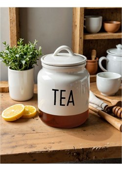 Sinsay - Pojemnik do przechowywania z napisem "Tea" - biały ze sklepu Sinsay w kategorii Pojemniki kuchenne - zdjęcie 179492945