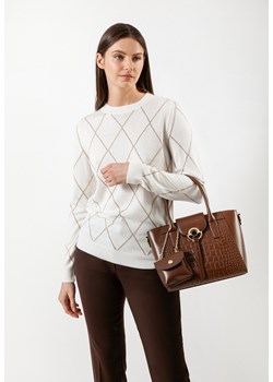 Sweter w romby w kolorze ecru ze sklepu Molton w kategorii Swetry damskie - zdjęcie 179494307
