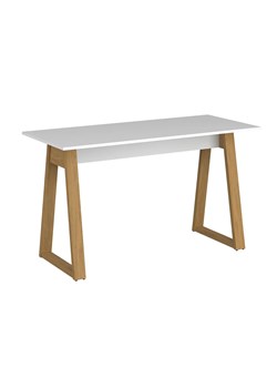 Białe skandynawskie biurko 140x60 cm - Olenako 12X ze sklepu Edinos.pl w kategorii Biurka i sekretarzyki - zdjęcie 179495265