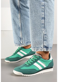 Zielone Sneakersy Vico z Ozdobnymi Paskami Voinea ze sklepu renee.pl w kategorii Buty sportowe damskie - zdjęcie 179497779