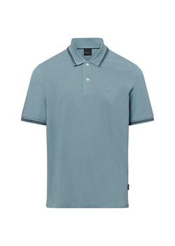 Bugatti Męska koszulka polo Mężczyźni Bawełna petrol jednolity ze sklepu vangraaf w kategorii T-shirty męskie - zdjęcie 179497996